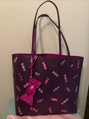 Kate Spade candy Wrapper Reversible Tote with Dustbag NWOT